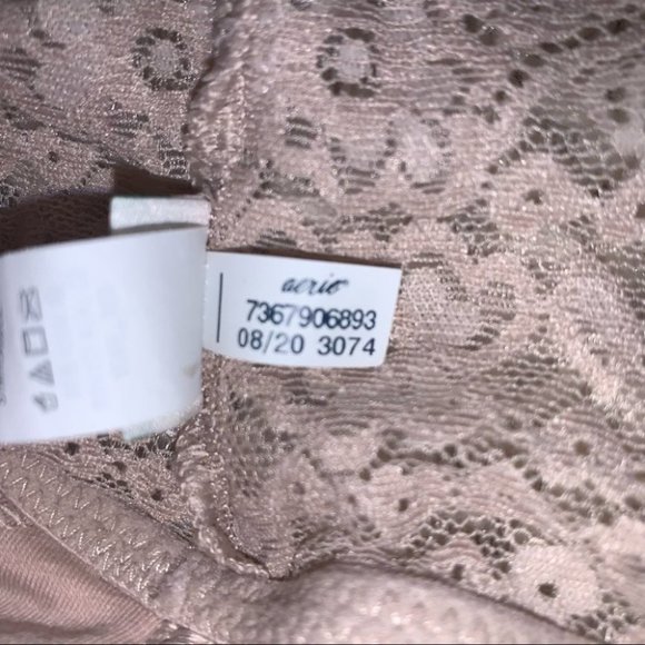 Aerie Bralette Women’s Size Small Antique Rose Pink Eyelash Lace Racerback - Picture 9 of 10